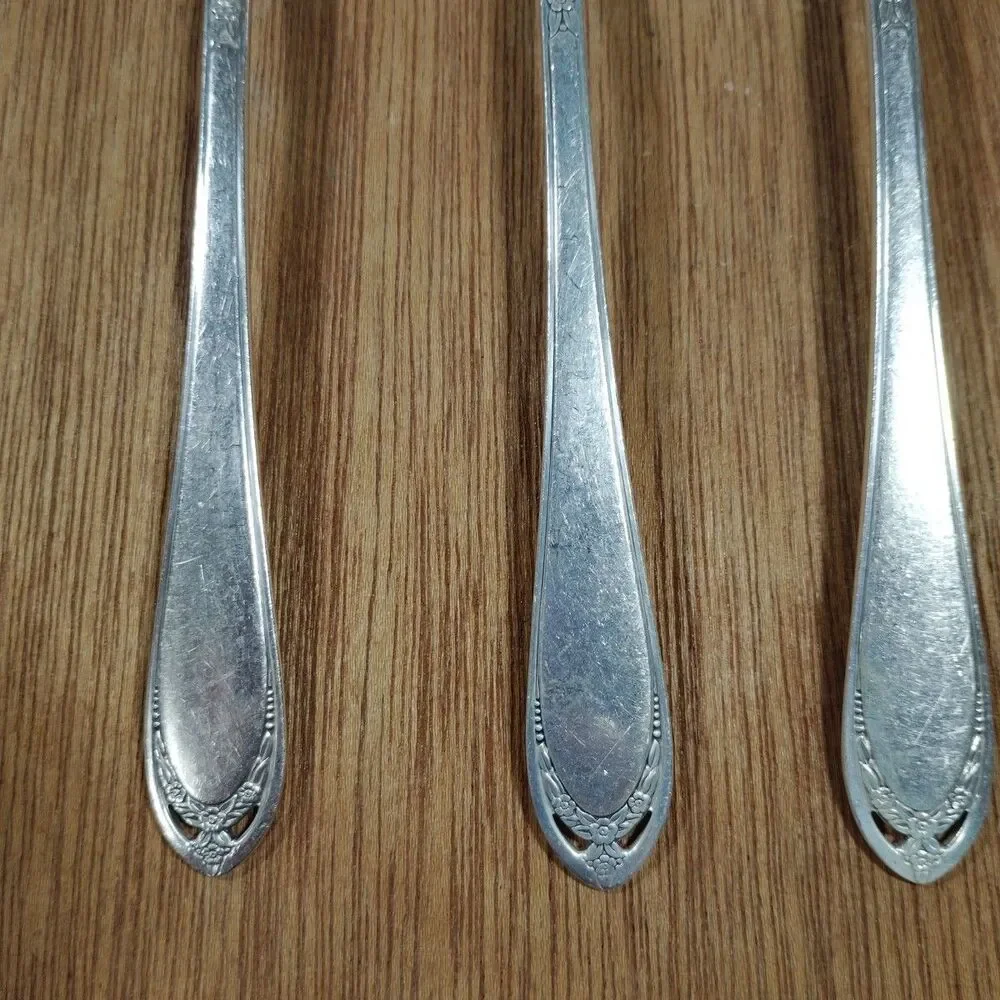 1847 Rogers Bros IS LOVELACE Silverplate Flatware 4 Serving Spoon